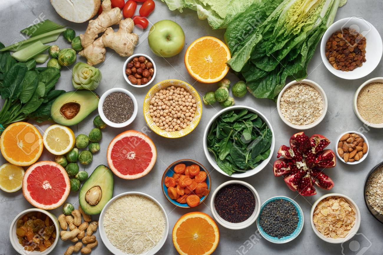 A bowl filled with different types of food on a table
